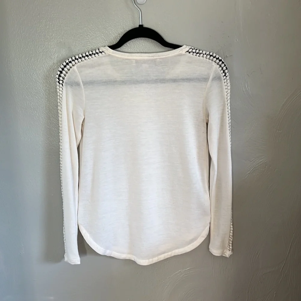 LOFT ivory long sleeve top